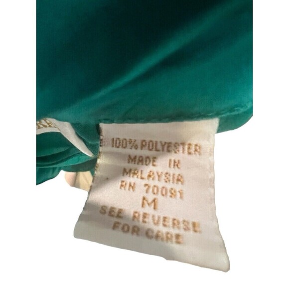 Vintage Victoria's Secret Gold Label Green Satin Kimono Robe Size M - Picture 7 of 7